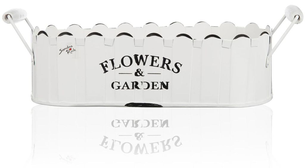 FLOWERS & GARDEN Jardiniere Blumenkasten mit Griffen 32cm Produktbild 