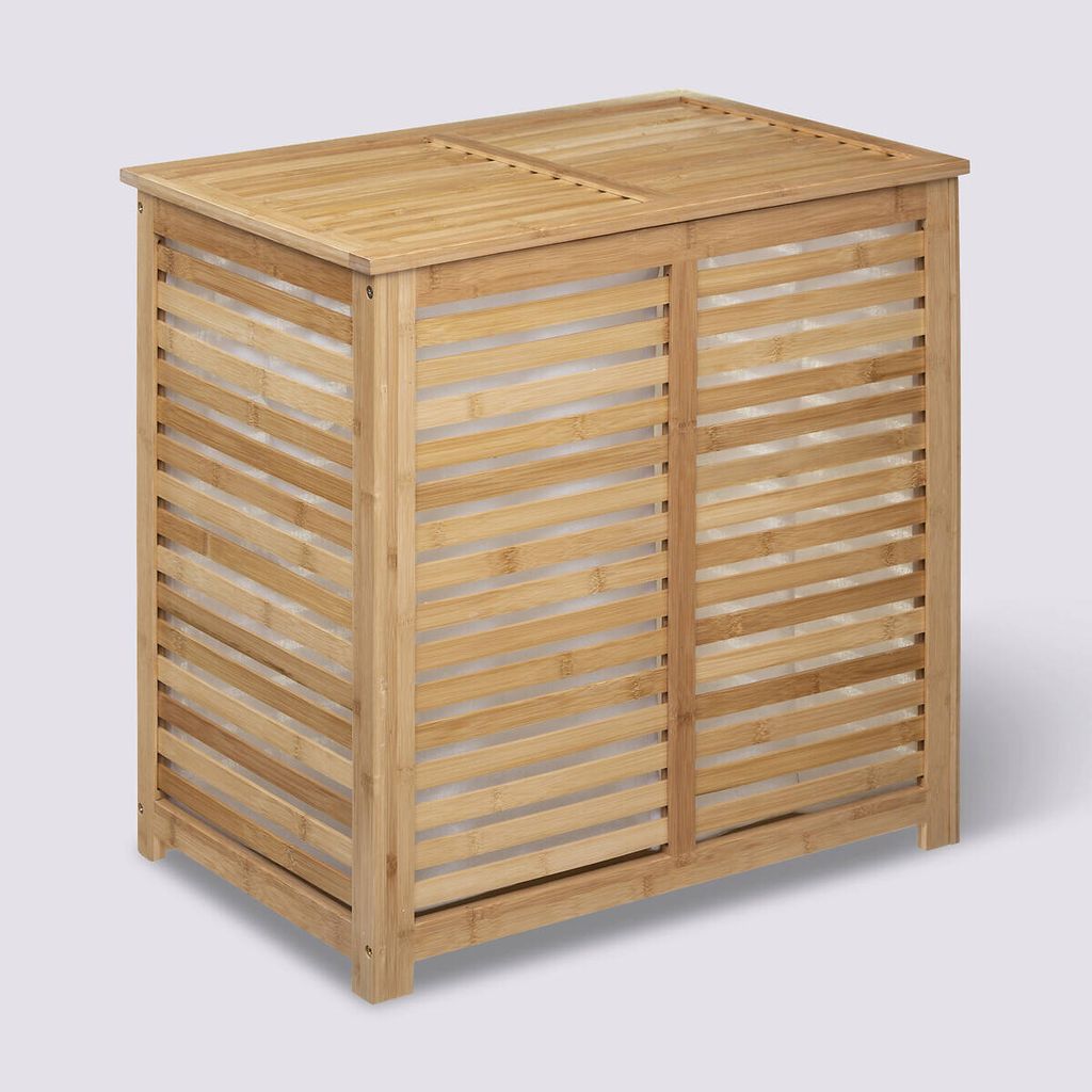 Dvojitý koš na prádlo 100 L, Bamboo Obrázek produktu 20