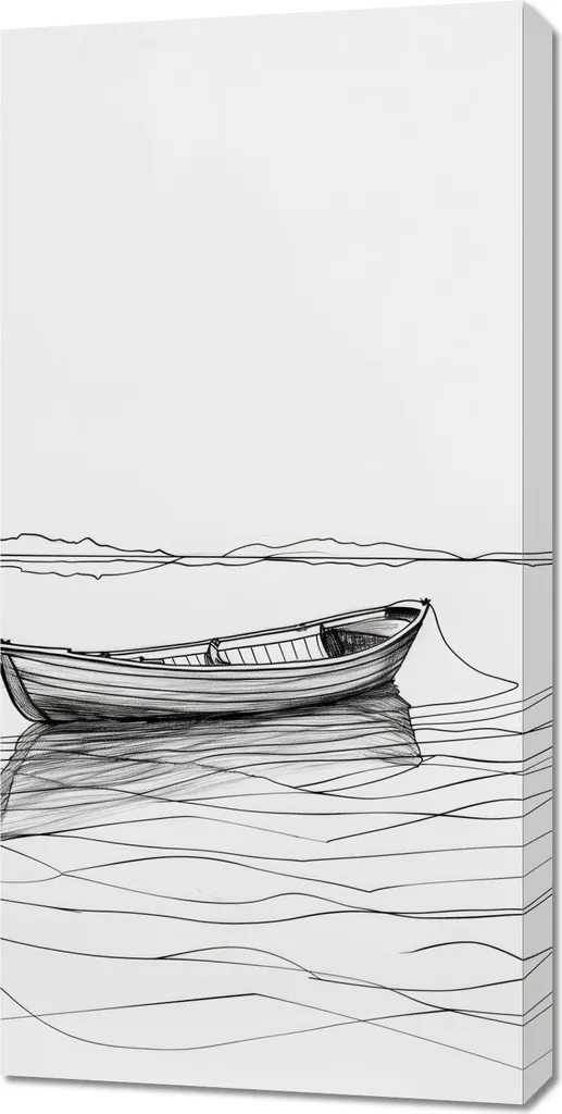 Tableau Moderne Liberté sur l'eau 50x100 cm - Décoration Murale pour Salon