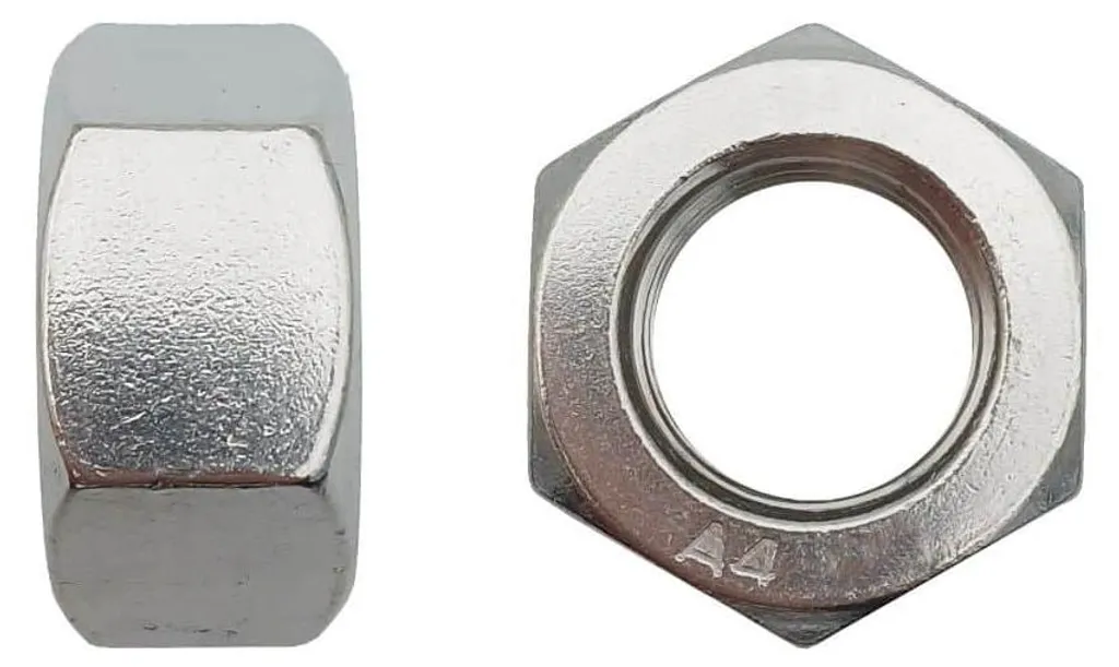 100 Écrous Hexagonaux M10 DIN 934 en Acier Inox A4 par D-Work