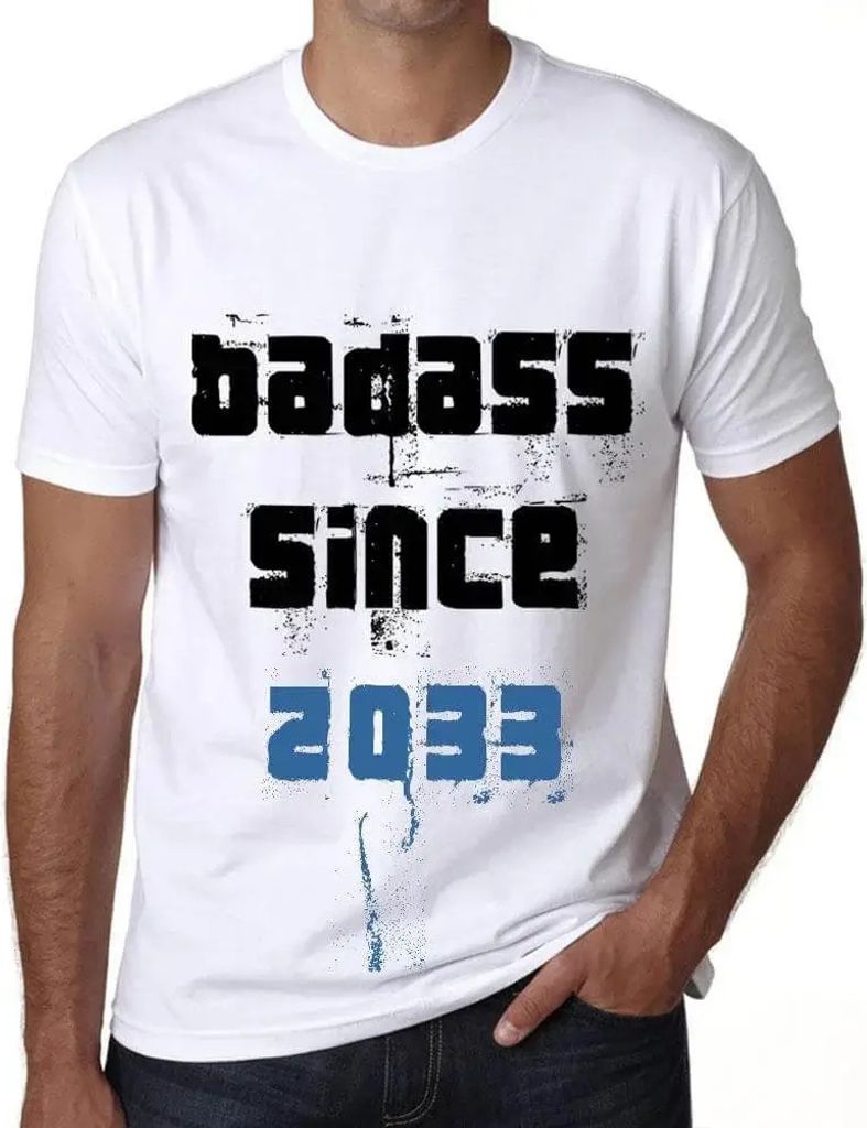 Herren Grafik T-Shirt Knallhart seit 2033 – Badass Since 2033 – Öko-Verantwortlich Vintage Jahrgang Kurzarm Lustige Druck Geburtstag Geschenk ...
