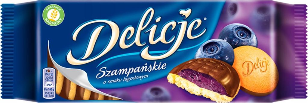 Delicje Szampańskie Jagodowe Ciemna Czekolada 147g Zdjęcie produktu 