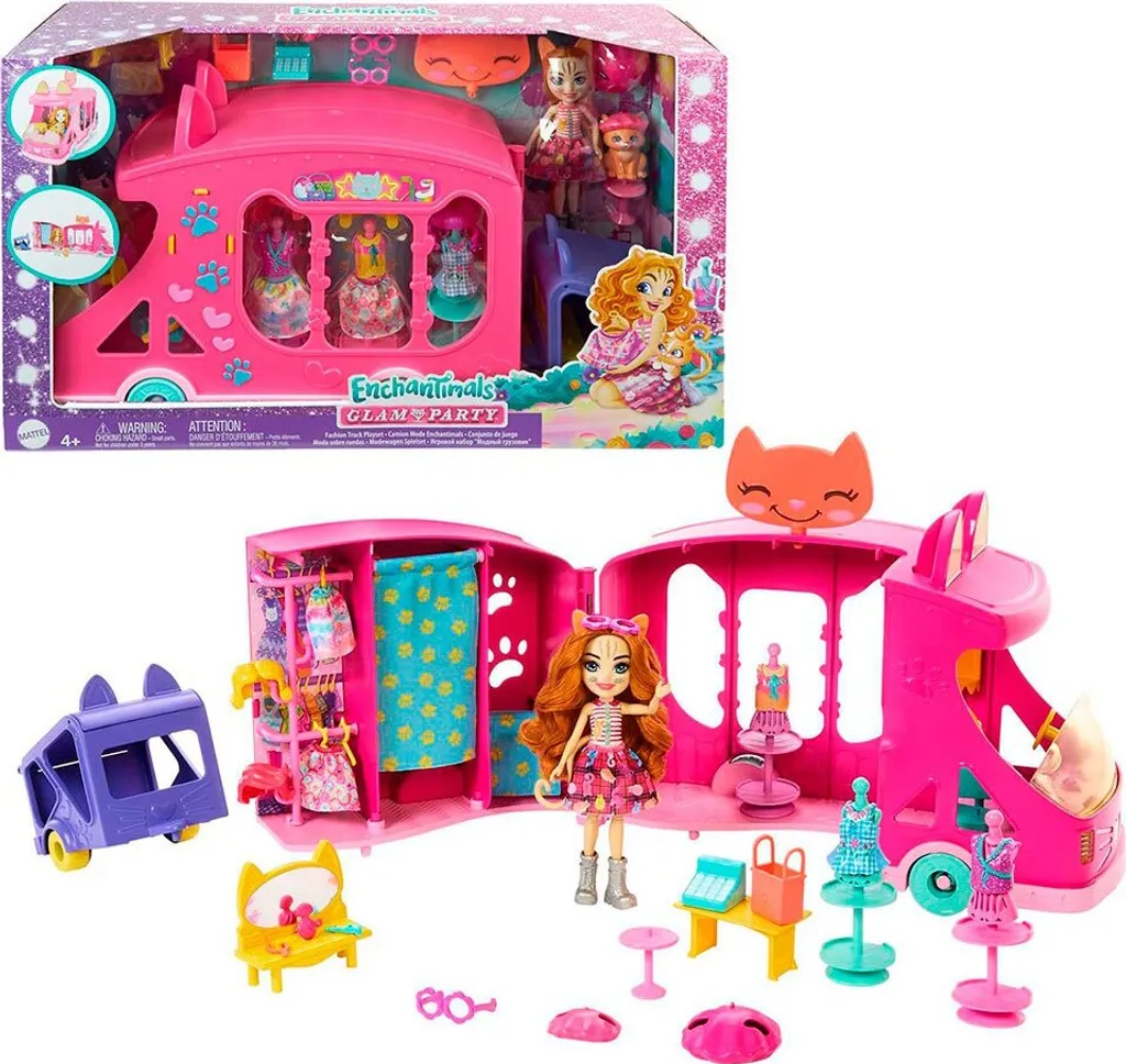 Studio de Mode Enchantimals HPB34 Mobile : Rangement et Jeu Facile