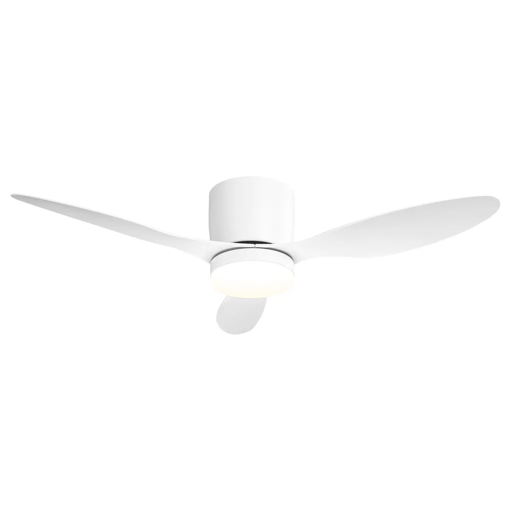 Ventilateur de plafond 107 cm avec LED et moteur DC silencieux blanc