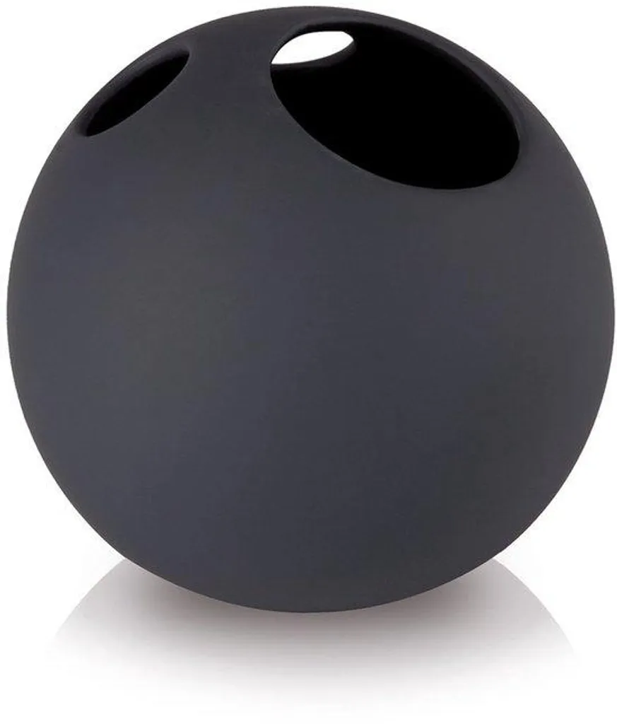 Gobelet à brosses à dents gris graphite Möve New Orbit de luxe rond