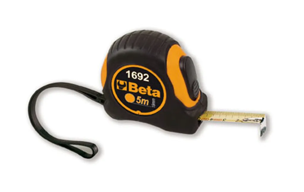 Mètre à ruban Beta 1692/8 de 8m x 25mm avec boîtier antichoc robuste