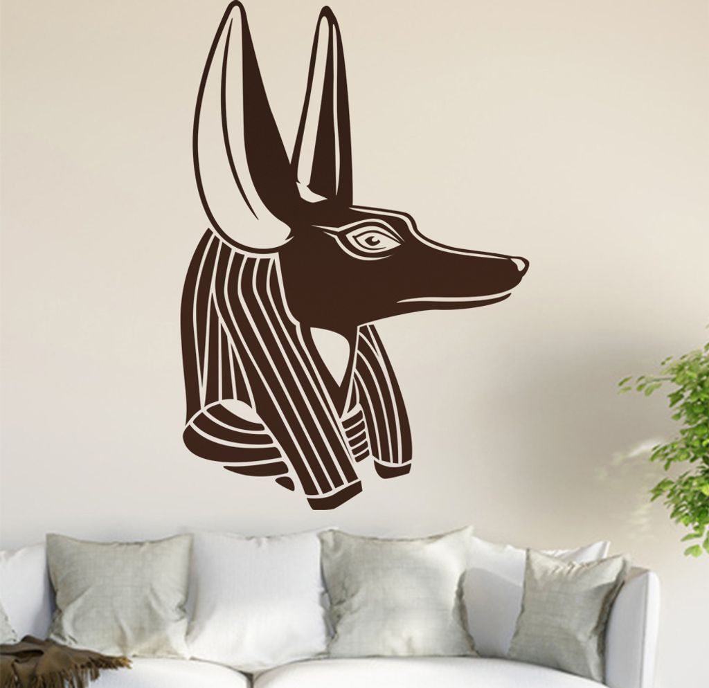Anubis Wandtattoo in 6 Größen - Wandaufkleber Wall Sticker - Dekoration, Küche, Wohnzimmer, Schlafzimmer, Badezimmer