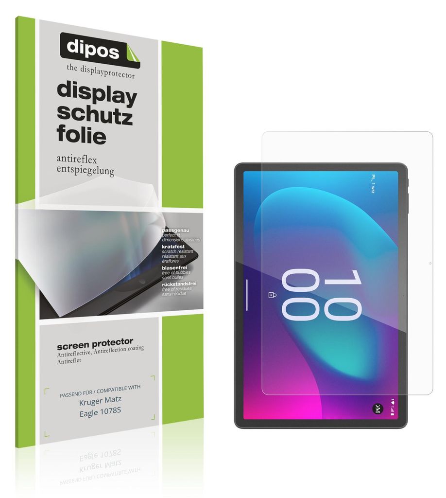 2x Schutzfolie für Kruger Matz Eagle 1078S matt Displayschutzfolie Folie Display Schutz dipos