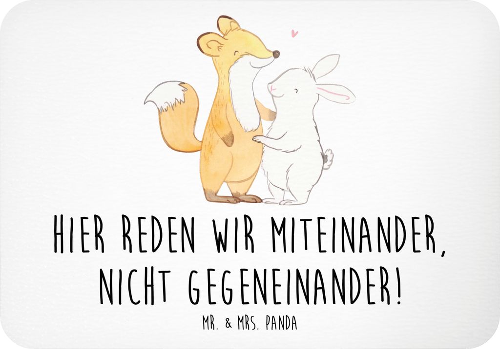 Mr. & Mrs. Panda magnet Konflikte friedlich lösen - Weiß - Geschenk, Hier reden wir miteinander, Kühlschrankmagnet, whiteboardmagnet, Trost, Ins...