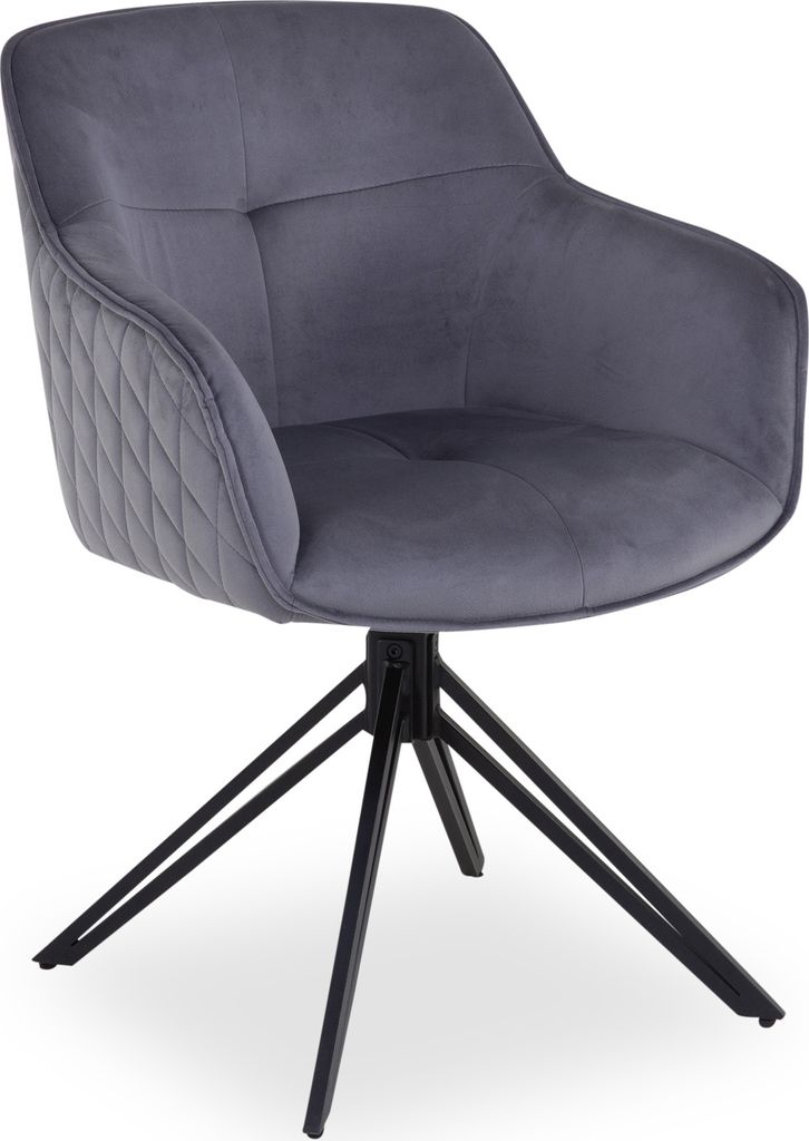 Armlehnenstuhl HARPER SARINA BHT 59x82x62 cm grau Produktbild 