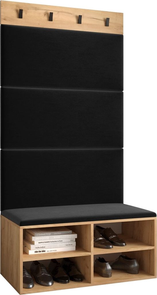 Garderobe MIRO Set 2 mit gepolsterten Paneelen Industrial Design