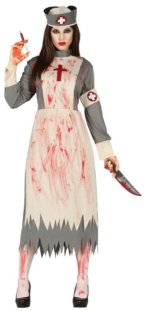 Zombie Nurse Halloween Scary Outfit Bloody Doctors Disguise Zdjęcie produktu 