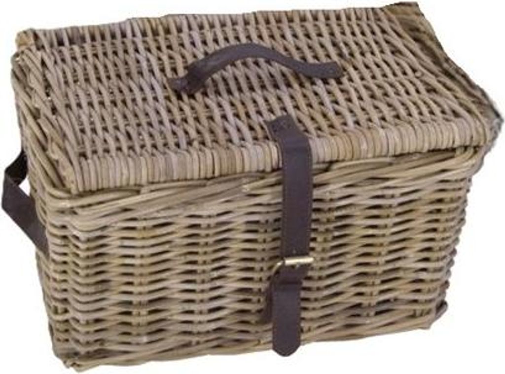 Dr Wicker V-Ager Korb l grau mit Deckel 43x33x23