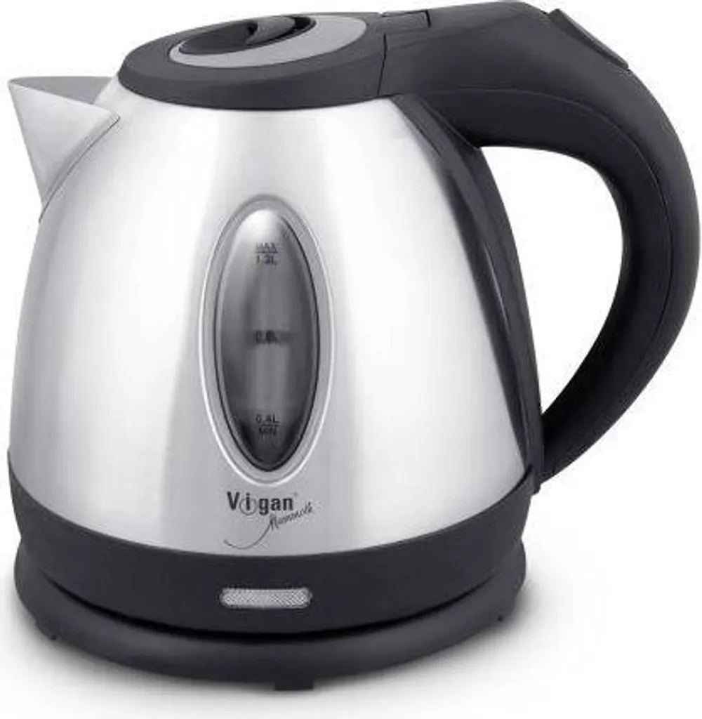 Bouilloire VIGAN en acier inoxydable 1,2L chauffe rapide 1630W Sécurisée