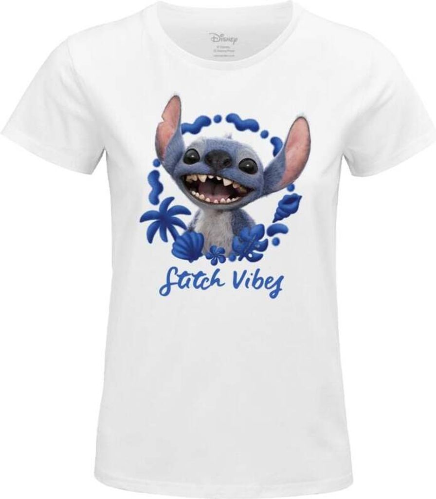 Lilo & Stitch T-Shirt Damen Stitch Vibes weiß L