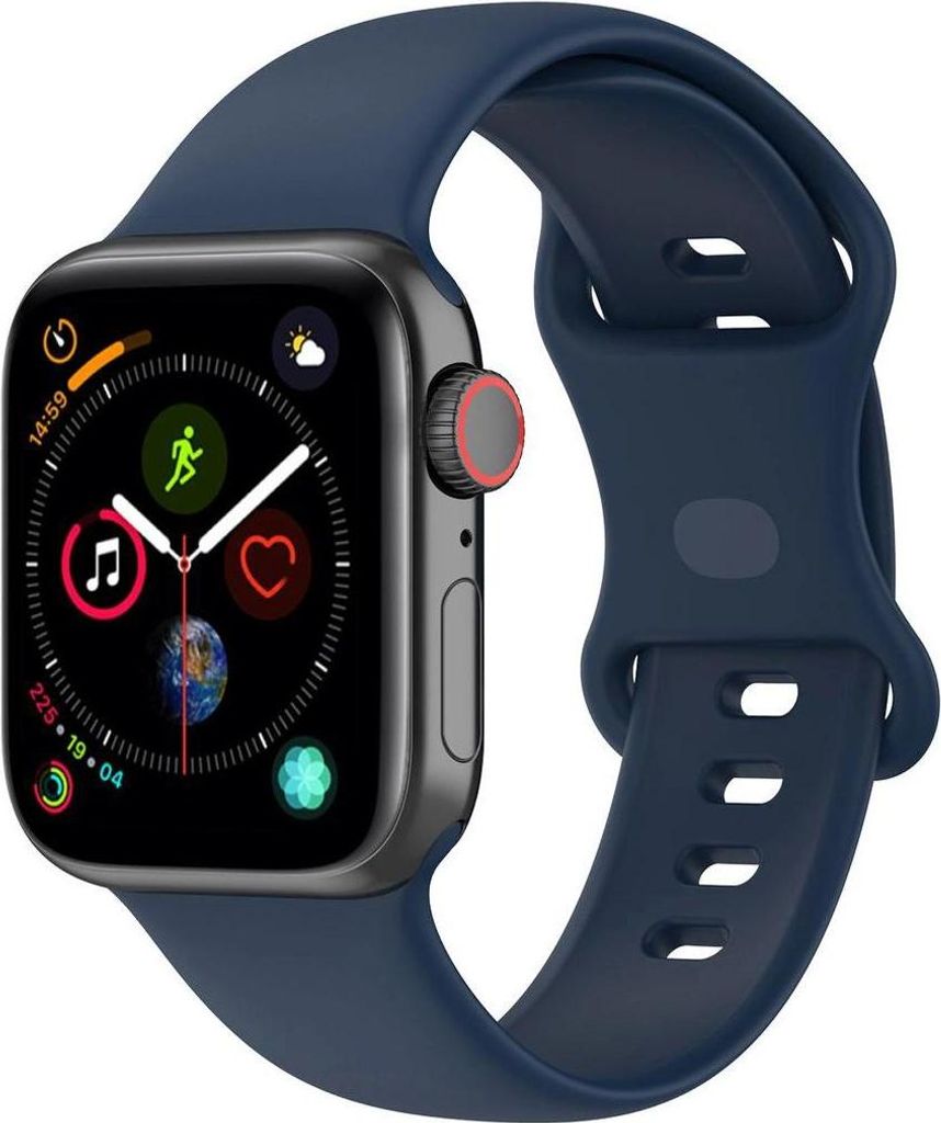 Bizon Strap Watch Silicone Apple Watch 38/40/41/42 mm navy blau