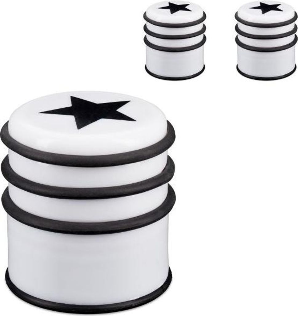 Set mit 3 Türstoppern mit Sternmotiv