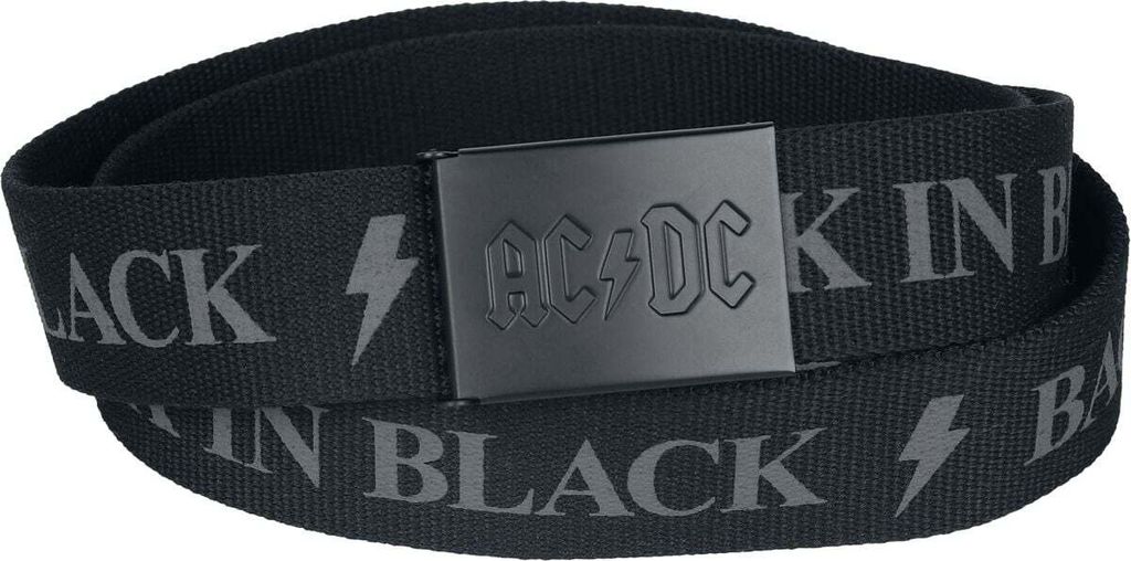 AC/DC Gürtel Uni Logo schwarz Standard