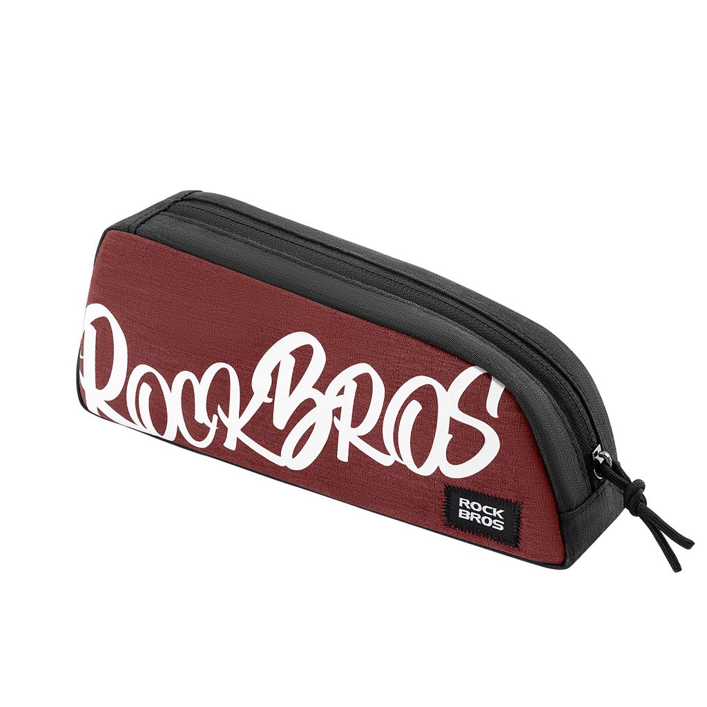 ROCKBROS Oberrohrtasche Fahrradtasche Verschleißfest Radsport für MTB 0,8L Ziegelro