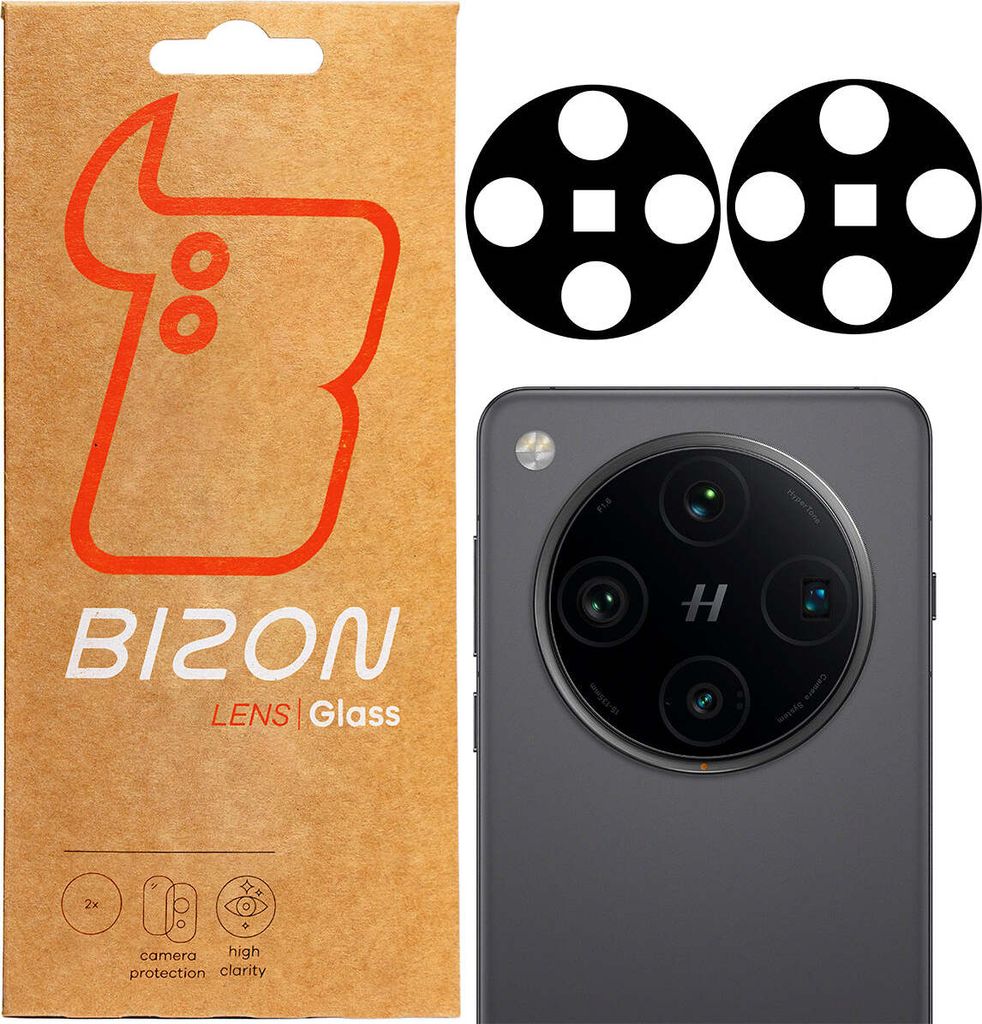 Szkło na aparat Bizon Glass Lens do Oppo Find X8 Pro, 2 sztuki