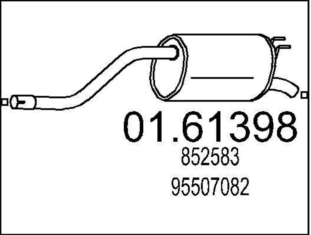 MTS 01.61398 Endschalldämpfer für OPEL Meriva B (S10) Auspuff