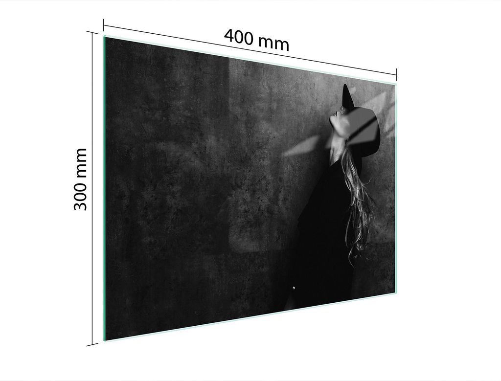 Schneidebrett Herdabdeckplatte Multiglasschneidplatte 40x30 cm Frau Schwarz