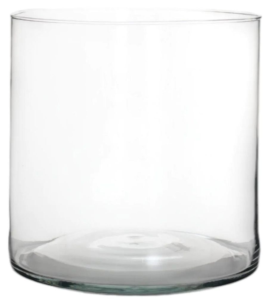 Dekoglas, Vase ZYLINDER Hot Cut H. 25cm D. 25cm transparent Produktbild 