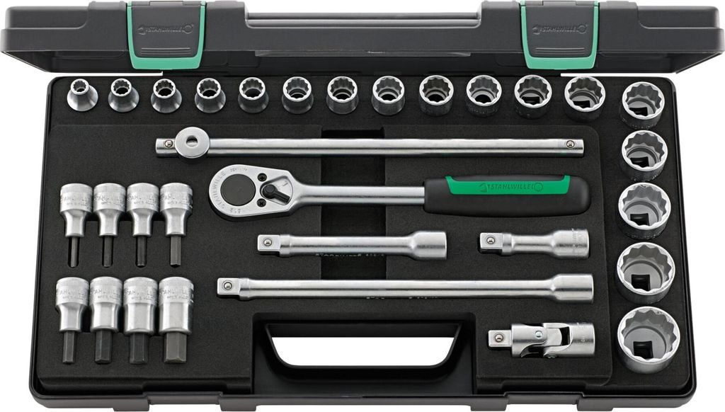 Steckschlüsselsatz 50/54/25/6 KN 31-tlg.1/2 Zoll SW 8-32mm Z.36 12KT STAHLWILLE