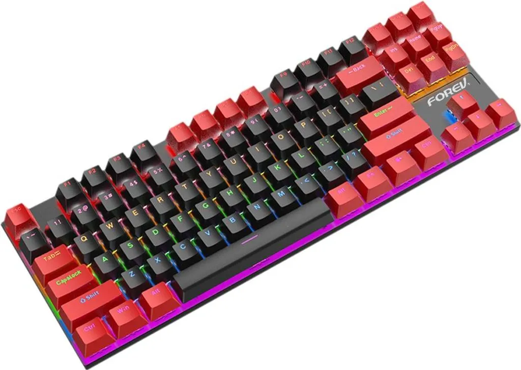 Clavier Gamer Mécanique TKL RGB avec Switches Bleus Interchangeables