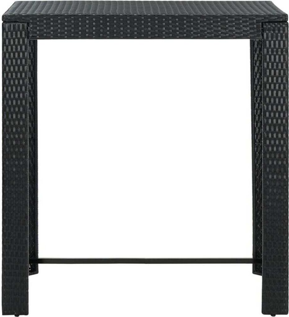 vidaXL Table de bar de jardin noire 100x60,5x110,5 cm Poly Image du produit 
