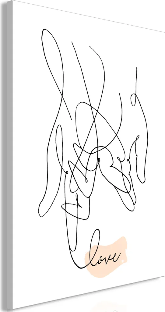 Quadro Tangled Love 60x90 - Celebra l'Amore con Arte su Tela Italiana