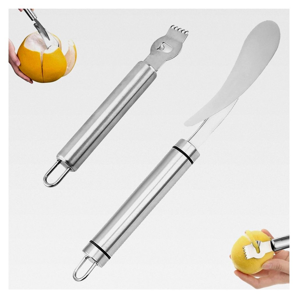 2 Stück Edelstahl Zitronenschäler und Grapefruit-Schäler