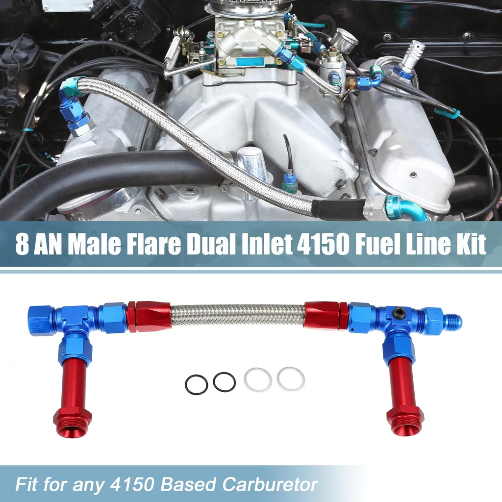 Ligne Carburant AN8 en Acier Inox Robuste avec Raccords de Liaison Pro