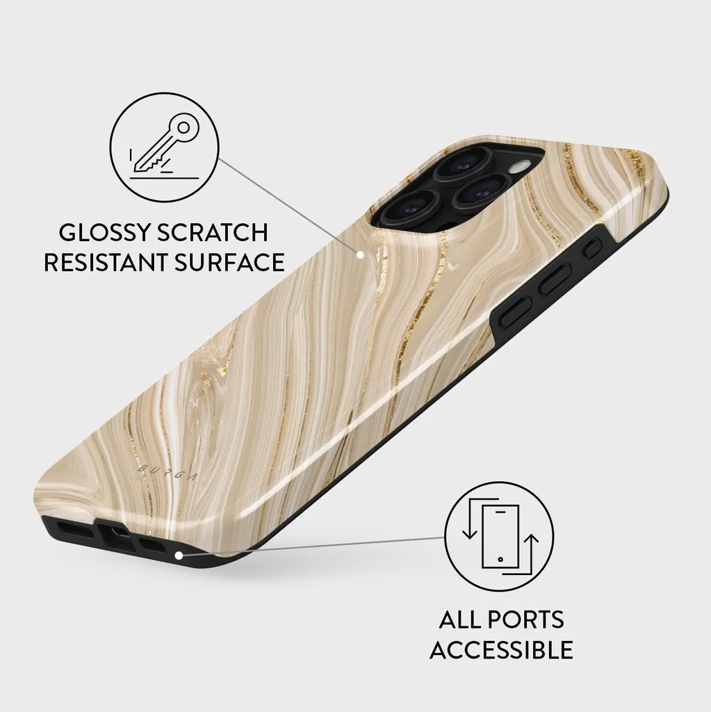 Coque iPhone 15 Pro Max MagSafe Beige Antichoc : Sécurité et Style
