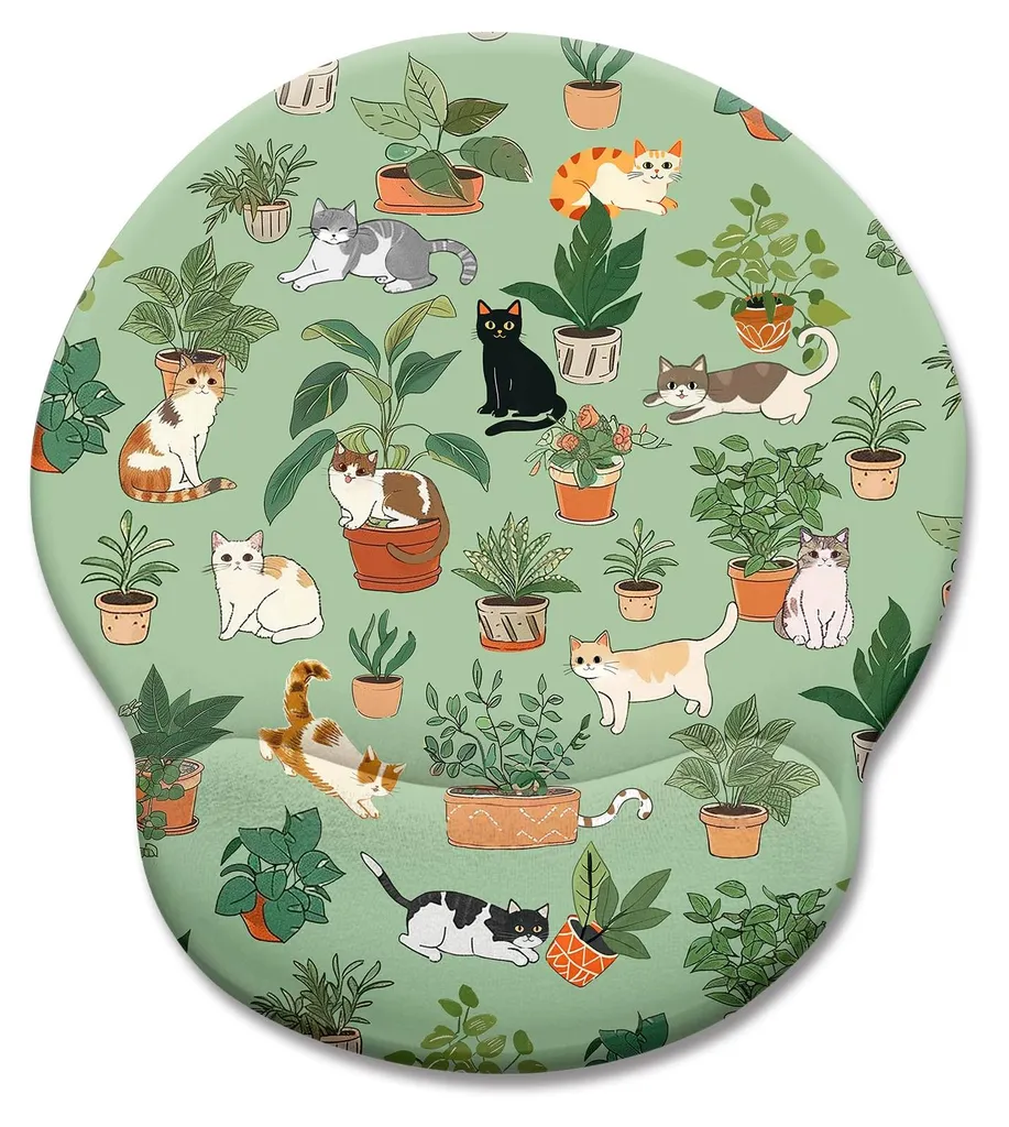 Tapis de souris antidérapant en PU catégorie A avec gel et recharge mobile