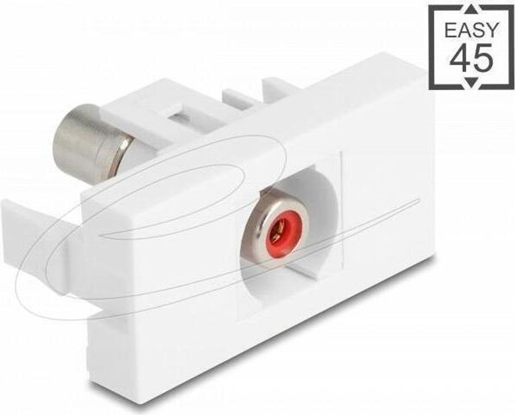 Easy45 Cinch-Modul rot/weiß, 2 Cinch Buchsen