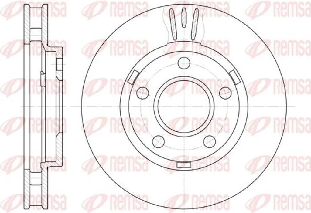 Disque de frein REMSA 6581.10 ventilé haute résistance OE 18021359