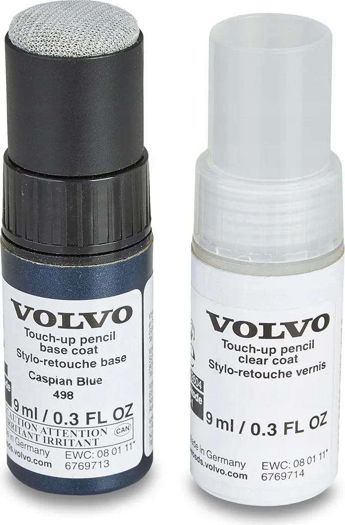 Crayon de marquage Volvo Caspian Blue 498 d'origine constructeur agréé