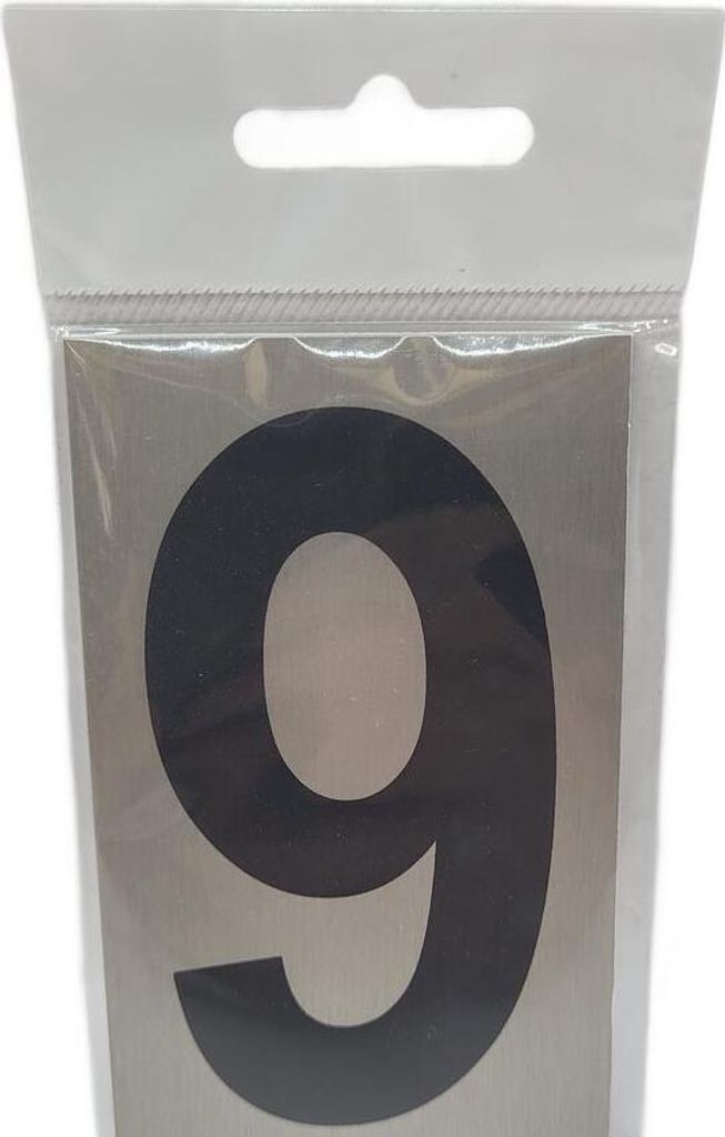 Aluminium Türschild " 9 " 100x60mm