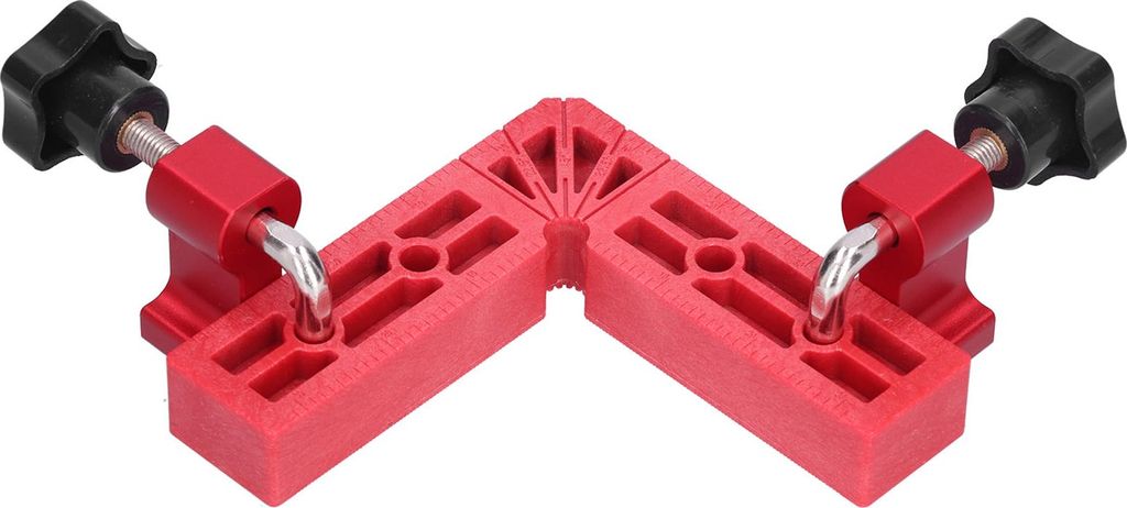 Rechtwinklige Positionierklemme 120x120mm Tragbare Kunststoff-Eckklemme für Holzbearbeitung zum Verbinden und Positionieren