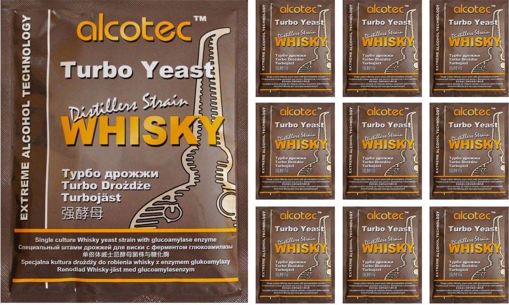 HUGBERT Turbohefe Alcotec Whisky + GA Enzym Alkohol Gärhefe Produktbild 