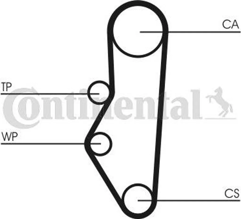 Kit Courroie Crantée de Distribution Continental CT525K1 pour ZX et BX