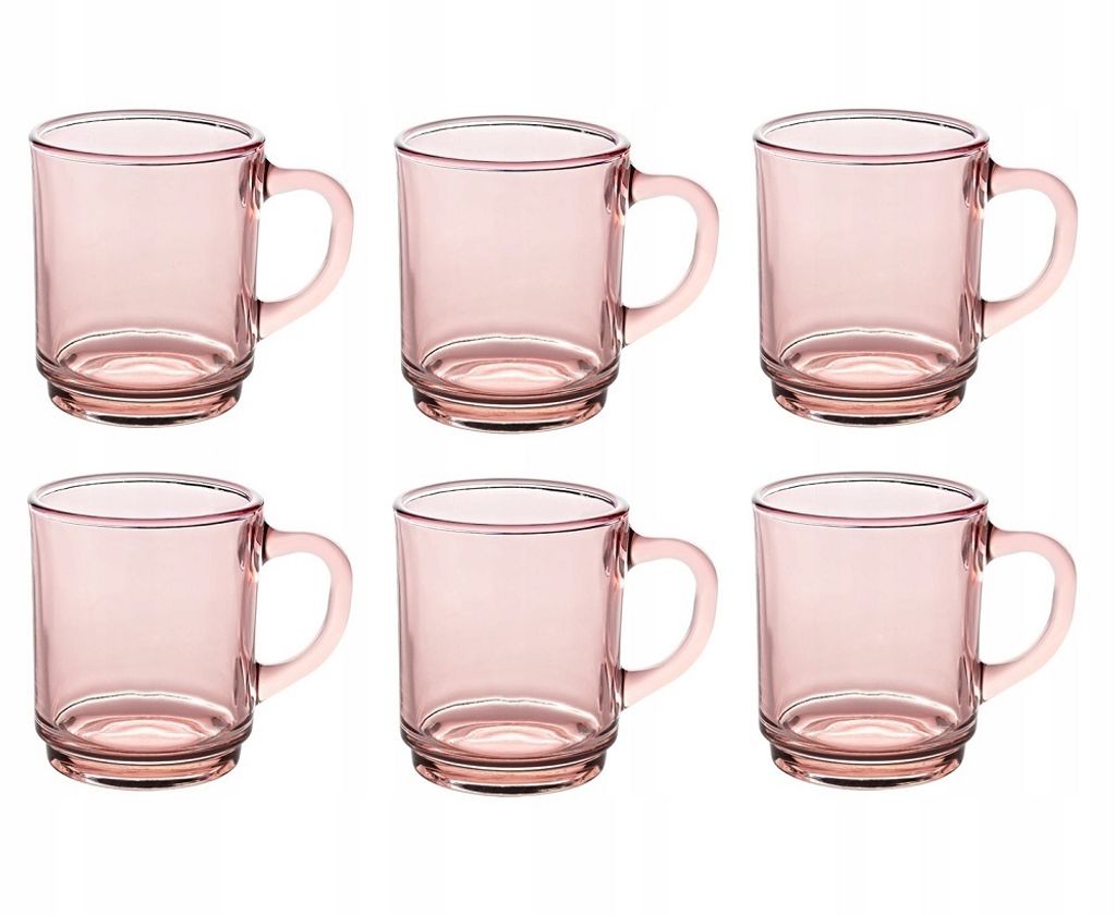 Duralex® - Set di 6 tazze in vetro temperato, rosa, 26 ml Immagine del prodotto 