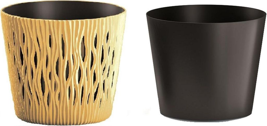 Flowerpot Di Plastica Rotondo Sandy Rotondo In Crema Colore 26 2 Long X 26 2 Larghezza X 22 2 Alta Cm 86336502