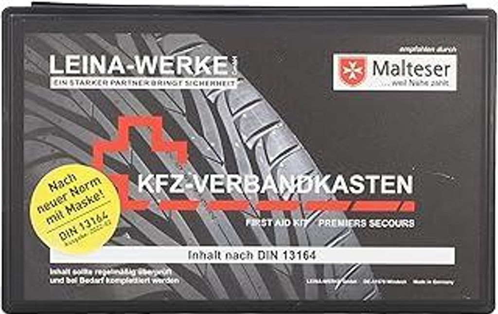 Leina-Werke 10105 KFZ-Verbandkasten Fotodruck, Schwarz/Mehrfarbig