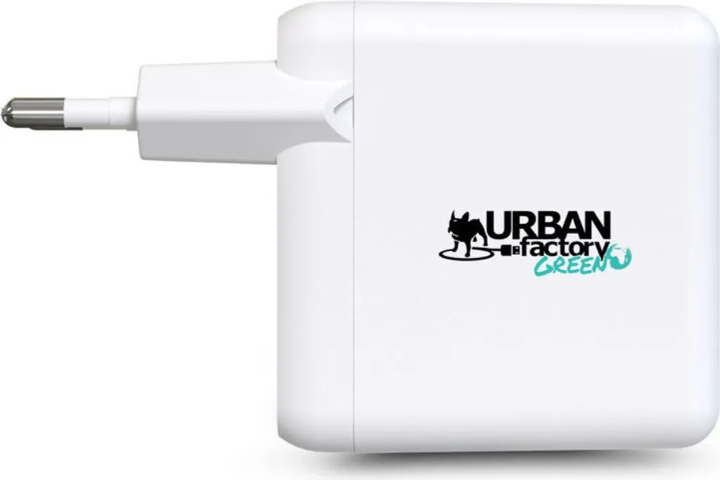Urban Factory GSC65UF Chargeur mural USB C 65W avec câble inclus Blanc