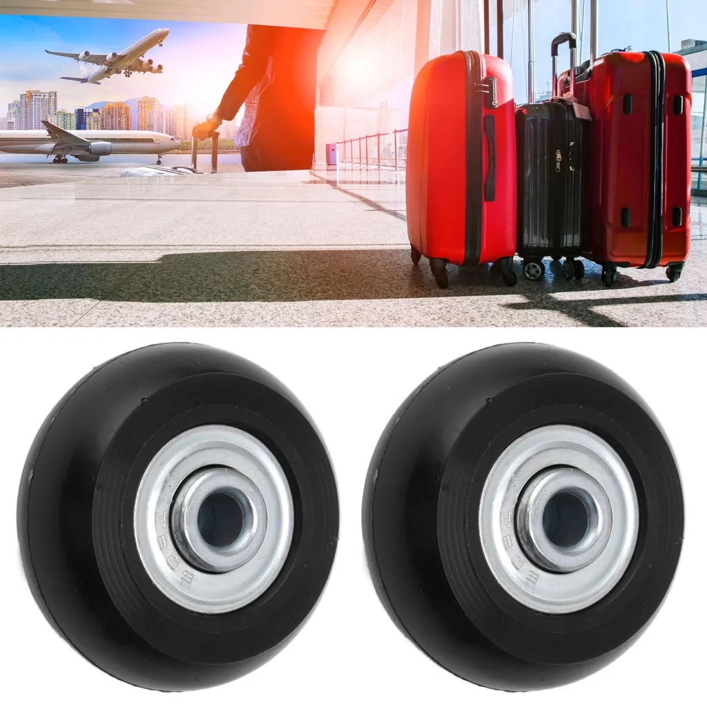 NIEI 60Mmx18Mm Bagagli Ruote di Ricambio Chiave Deluxe Riparazione con Ruote PU Cuscinetti In Acciaio Al Carbonio