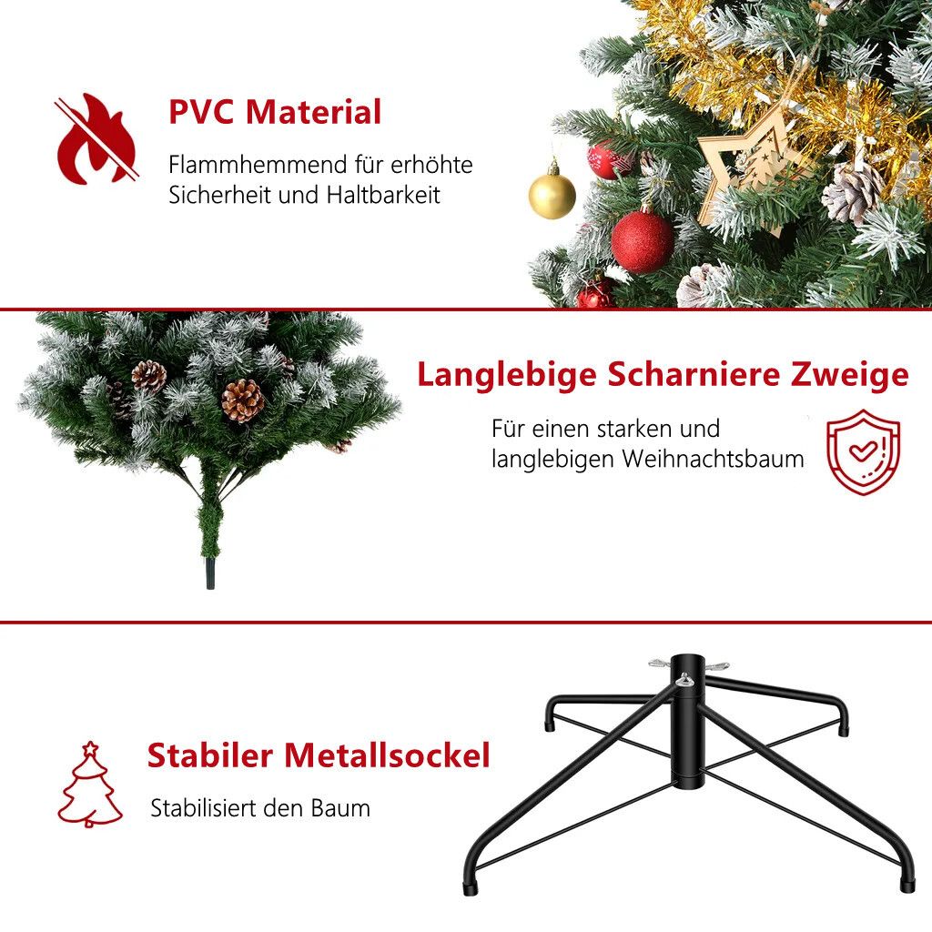 183cm künstlicher Weihnachtsbaum und weißem Schnee, für Produktbild 4