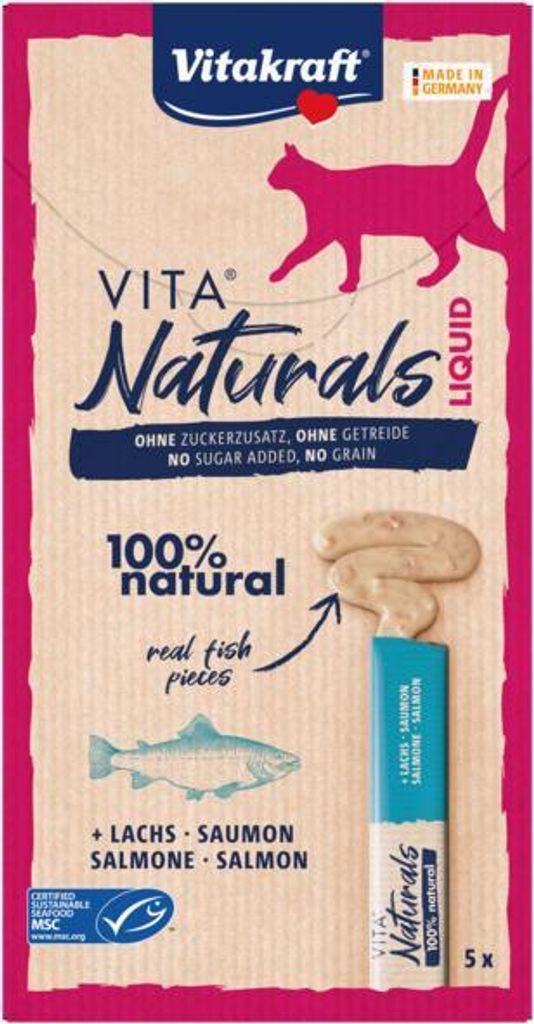 The image shows the packaging of a cat treat product.