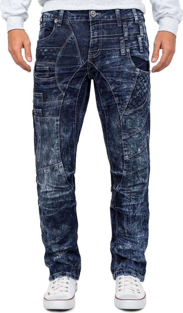 Kosmo Lupo Herren Jeans KM006 Blau W32/L32